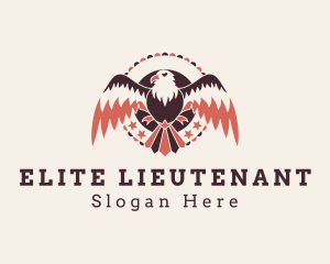 Lieutenant - Native American Eagle logo design
