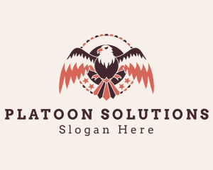 Platoon - Native American Eagle logo design