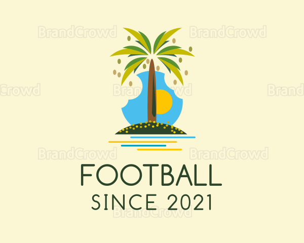 Tropical Beach Tree Logo