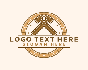 Tools - Hammer Nail Carpentry logo design