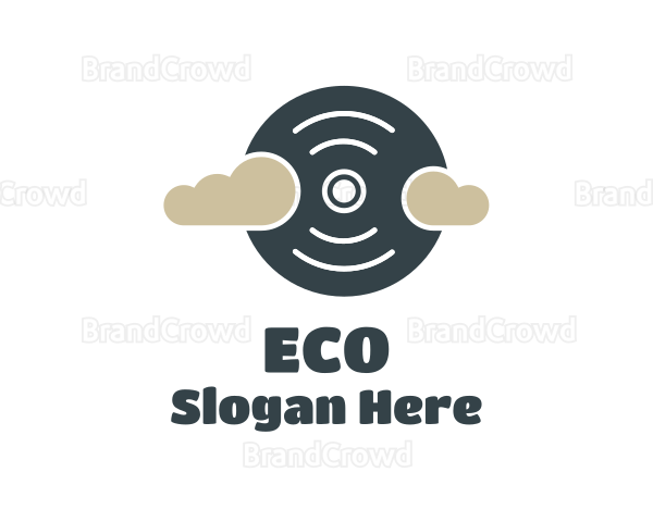 Record Disc Clouds Logo