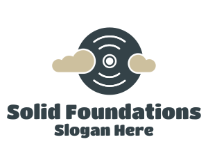 Record Disc Clouds Logo