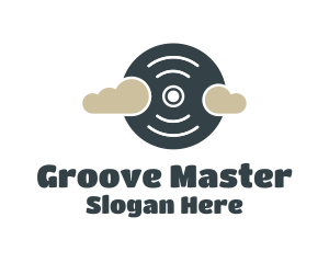Soundcloud - Record Disc Clouds logo design