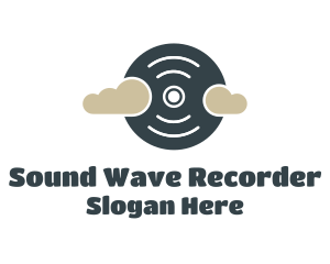 Record Disc Clouds logo design