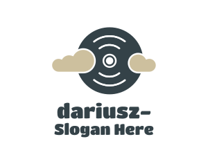 Vinyl - Record Disc Clouds logo design