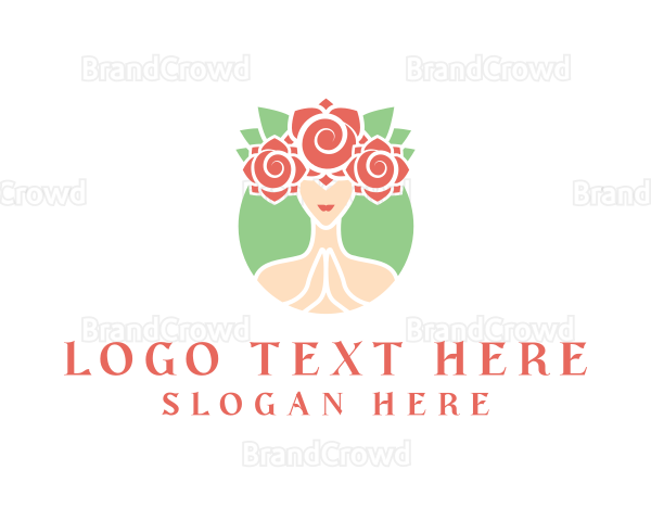 Rose Woman Meditation Logo