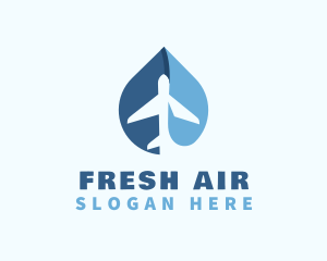 Blue  Airplane Courier Service logo design