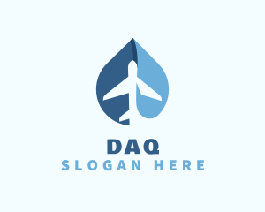 Airport - Blue  Airplane Courier Service logo design