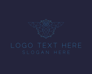 Linear - Geometric Owl Constellation logo design