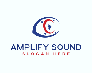 Subwoofer Eye Speaker logo design