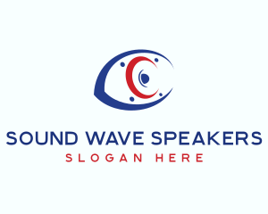 Subwoofer Eye Speaker logo design