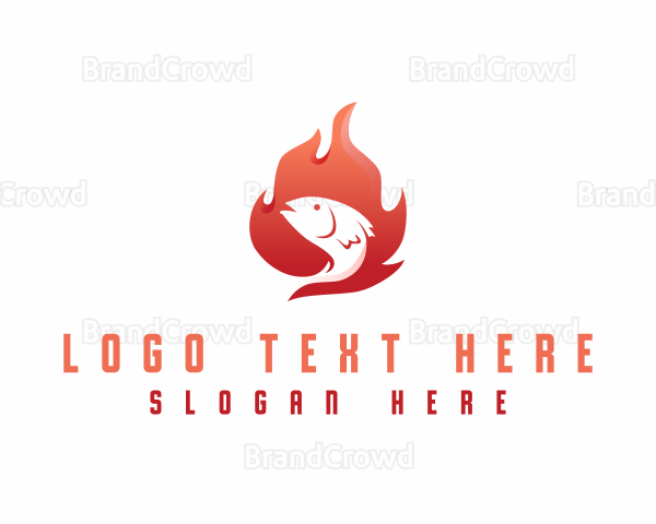 Flaming Fish BBQ Logo