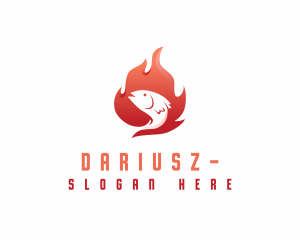 Fast Food - Flaming Fish BBQ logo design