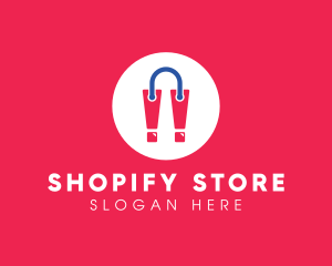 Exclamation Shopping Bag logo design