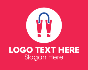 Shop - Exclamation Shopping Bag logo design