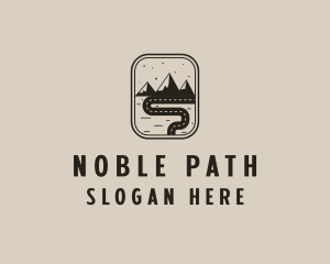 Pathway Road Mountain logo design