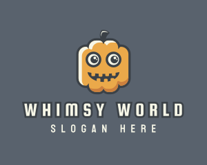 Silly - Cartoon Halloween Pumpkin logo design