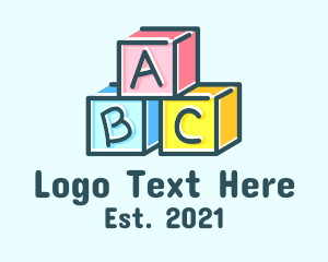 Playhouse - ABC Baby Blocks Alphabet logo design