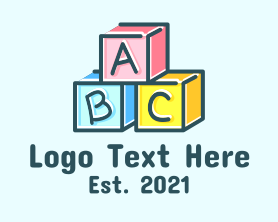 Babysitter - ABC Baby Blocks Alphabet logo design