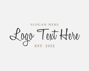 Interior Design - Elegant Cursive Business logo design