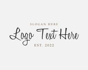 Wordmark - Elegant Cursive Business logo design