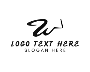 Poet - Handwritten Cursive Marketing logo design