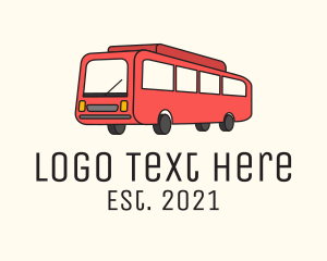 Double Decker - Red Service Bus logo design