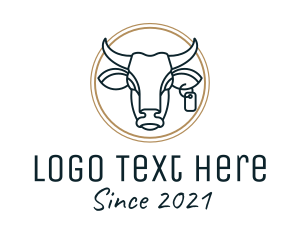 Bullfighting - Cattle Dairy Farm logo design