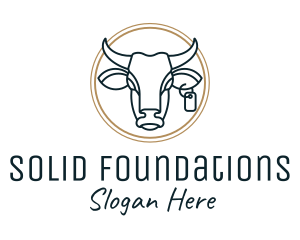 Cattle Dairy Farm Logo
