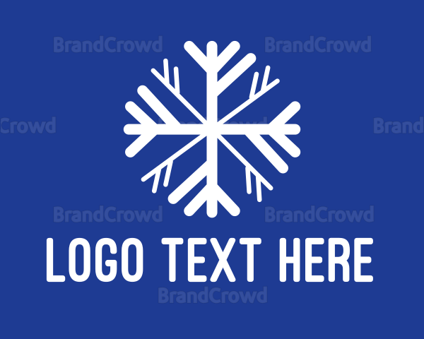 Simple Winter Snowflake Logo