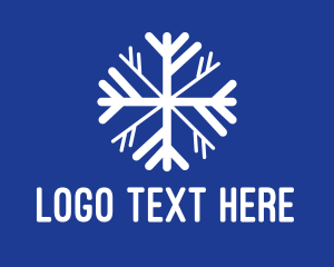 Snow - Simple Winter Snowflake logo design