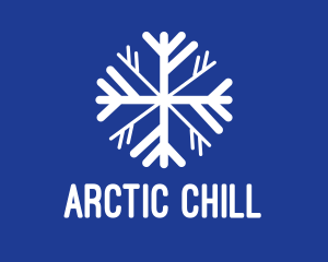 Frozen - Simple Winter Snowflake logo design