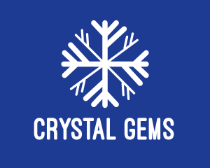 Simple Winter Snowflake  logo design