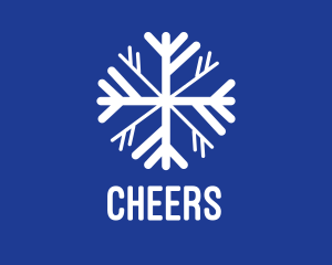 Frozen - Simple Winter Snowflake logo design
