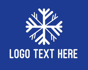 Simple Winter Snowflake  Logo