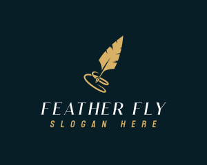 Feather Writer Author logo design