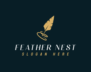 Feather - Feather Writer Author logo design