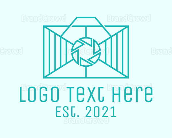 Geometric Rectangle  Camera Logo