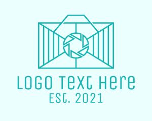 Rectangle - Geometric Rectangle  Camera logo design