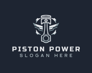 Piston - Piston Automotive Mechanic logo design