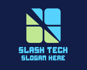 Slash - Abstract Web Developer logo design