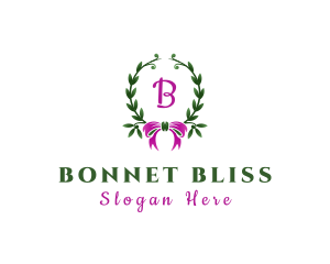 Ribbon Wreath Event Planner logo design