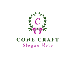 Ribbon Wreath Event Planner logo design