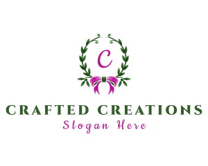 Ribbon Wreath Event Planner logo design