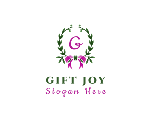 Ribbon Wreath Event Planner logo design