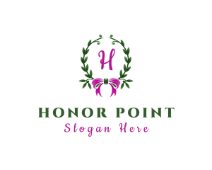 Ribbon Wreath Event Planner logo design