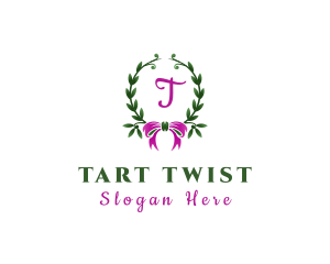 Ribbon Wreath Event Planner logo design