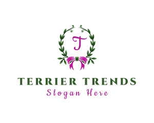 Ribbon Wreath Event Planner logo design