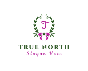 Ribbon Wreath Event Planner logo design