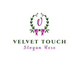 Ribbon Wreath Event Planner logo design